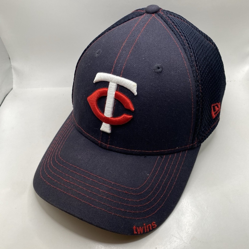 Minnesota Twins Hat New Era 39thirty Blue Stretch fitted Small Medium Cleaned